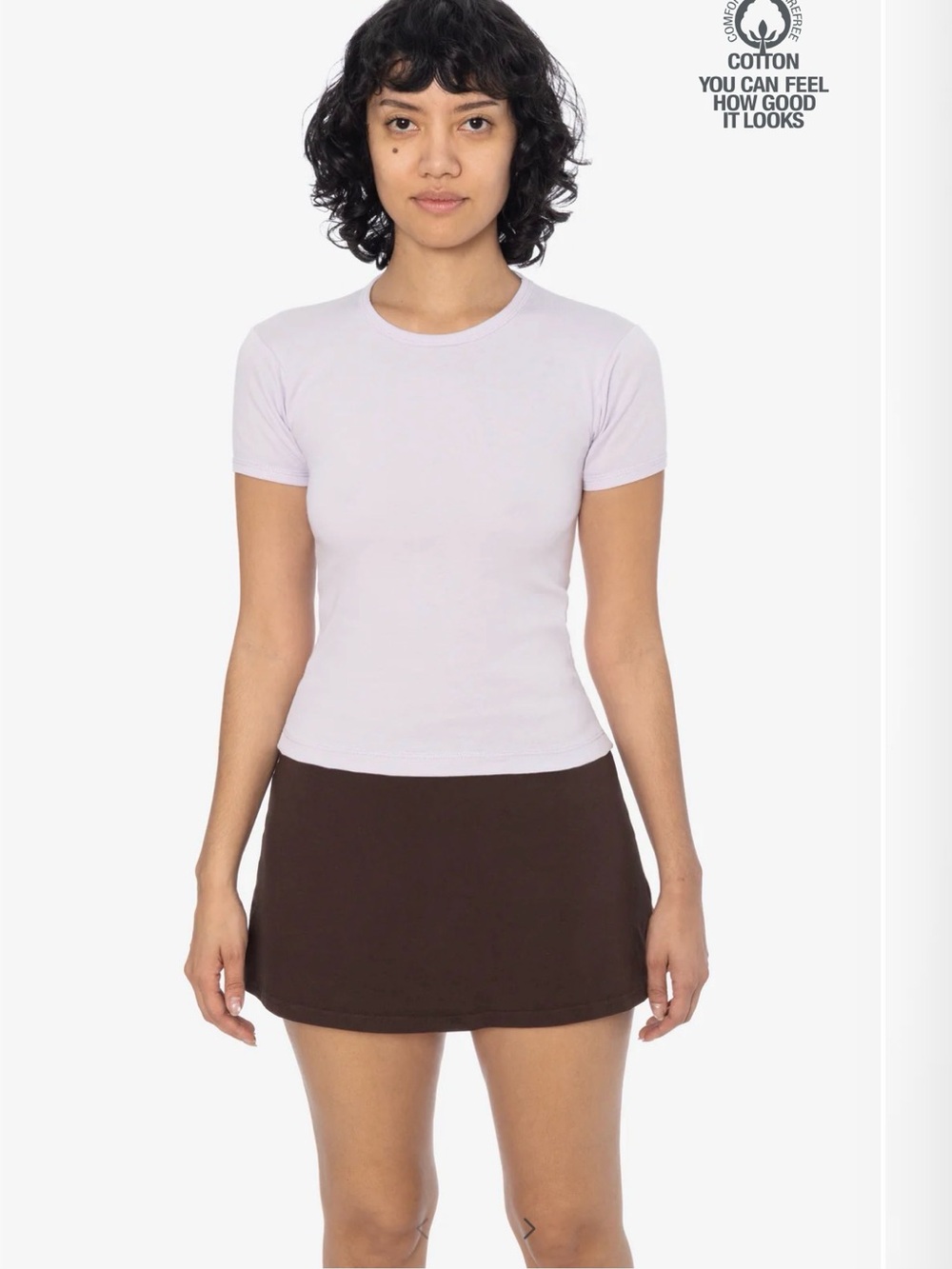 Los Angeles Apparel Brown Chocolate Skort